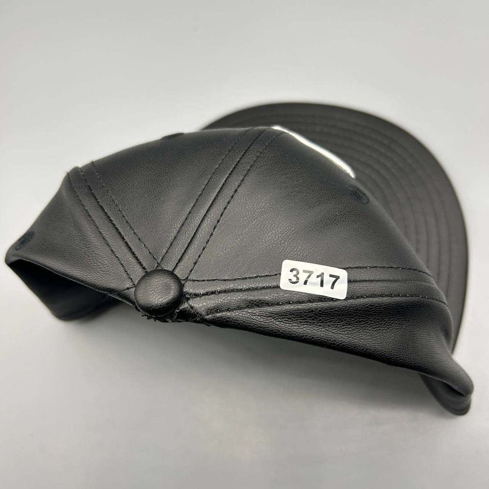 Las Vegas Raiders Hat Men 7 1/8 Black PU Leather 59Fifty New Era Fitted Cap New - Picture 8 of 8